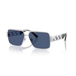 NEW VERSACE SUNGLASSES, VE2290 1001/80 SILVER MEN EYEWEAR VE2290 100180